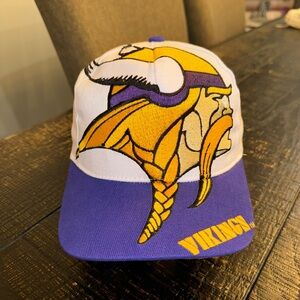 Custom Big Logo Vikings Snapback Hat Cap Rare